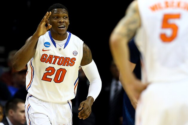 MEMPHIS, TN - MARCH 27: Michael Frazier II #20 of the Florida Gators reacts after hitting a shot against the UCLA Bruins during a regional semifinal of the 2014 NCAA Men's Basketball Tournament at the FedExForum on March 27, 2014 in Memphis, Tennessee. (Photo by Streeter Lecka/Getty Images) MEMPHIS, TN - MARCH 27: Michael Frazier II #20 of the Florida Gators reacts after hitting a shot against the UCLA Bruins during a regional semifinal of the 2014 NCAA Men's Basketball Tournament at the FedExForum on March 27, 2014 in Memphis, Tennessee. (Photo by Streeter Lecka/Getty Images)