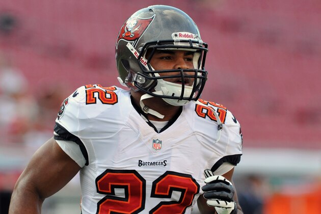 TAMPA, FL -  AUGUST 29:  Running back Doug Martin #22 of the Tampa Bay Buccaneers warms up for play against the Washington Redskins August 29, 2013 at Raymond James Stadium in Tampa, Florida. (Photo by Al Messerschmidt/Getty Images)