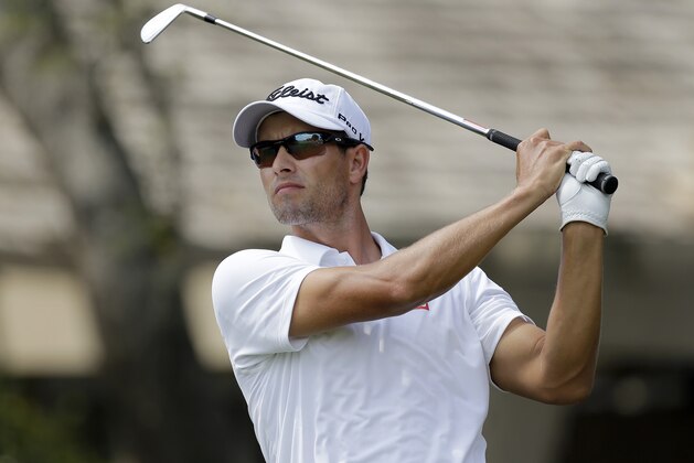 Adam Scott, of Australia, tees off on the fifth hole during the third round of the Arnold Palmer Invitational golf tournament at Bay Hill Saturday, March 22, 2014, in Orlando, Fla. (AP Photo/Chris O'Meara) Adam Scott, of Australia, tees off on the fifth hole during the third round of the Arnold Palmer Invitational golf tournament at Bay Hill Saturday, March 22, 2014, in Orlando, Fla. (AP Photo/Chris O'Meara)