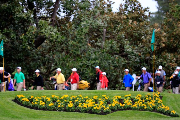 AUGUSTA, GA - APRIL 06: Participants in the National Finals of the Drive, Chip and Putt Championship walk in front of the clubhouse during the 2014 Masters Tournament preview at Augusta National Golf Club on April 6, 2014 in Augusta, Georgia. (Photo by Rob Carr/Getty Images) AUGUSTA, GA - APRIL 06: Participants in the National Finals of the Drive, Chip and Putt Championship walk in front of the clubhouse during the 2014 Masters Tournament preview at Augusta National Golf Club on April 6, 2014 in Augusta, Georgia. (Photo by Rob Carr/Getty Images)