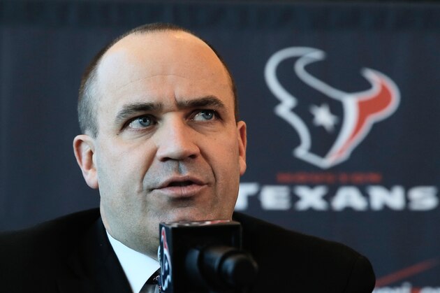 HOUSTON, TX - JANUARY 03:  Bill O'Brien speaks to the media after being introduced as the new head coach of the Houston Texans at a press conference at Reliant Stadium on January 3, 2014 in Houston, Texas.  (Photo by Scott Halleran/Getty Images)