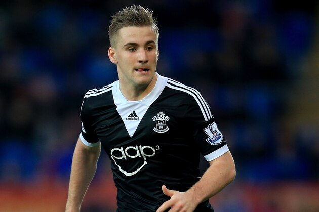 CARDIFF, WALES - DECEMBER 26:  Luke Shaw of Southampton in action during the Barclays Premier League match between Cardiff City and Southampton at the Cardiff City Stadium on December 26, 2013 in Cardiff, Wales.  (Photo by Richard Heathcote/Getty Images)