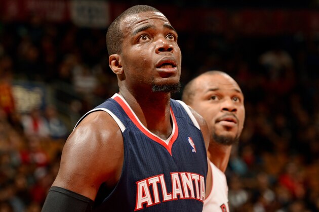 TORONTO, CANADA - March 23: Paul Millsap #4 of the Atlanta Hawks stands on the court during a game against the Toronto Raptors on March 23, 2014 at the Air Canada Centre in Toronto, Ontario, Canada. NOTE TO USER: User expressly acknowledges and agrees that, by downloading and or using this Photograph, user is consenting to the terms and conditions of the Getty Images License Agreement. Mandatory Copyright Notice: Copyright 2014 NBAE (Photo by Ron Turenne/NBAE via Getty Images) TORONTO, CANADA - March 23: Paul Millsap #4 of the Atlanta Hawks stands on the court during a game against the Toronto Raptors on March 23, 2014 at the Air Canada Centre in Toronto, Ontario, Canada. NOTE TO USER: User expressly acknowledges and agrees that, by downloading and or using this Photograph, user is consenting to the terms and conditions of the Getty Images License Agreement. Mandatory Copyright Notice: Copyright 2014 NBAE (Photo by Ron Turenne/NBAE via Getty Images)