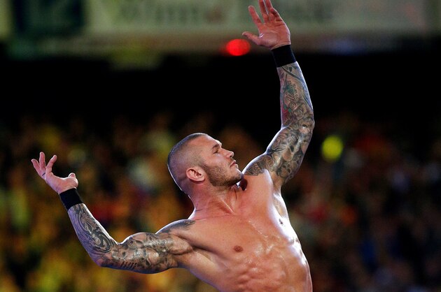 Randy Orton enters the ring during Wrestlemania XXX at the Mercedes-Benz Super Dome in New Orleans on Sunday, April 6, 2014. (Jonathan Bachman/AP Images for WWE)