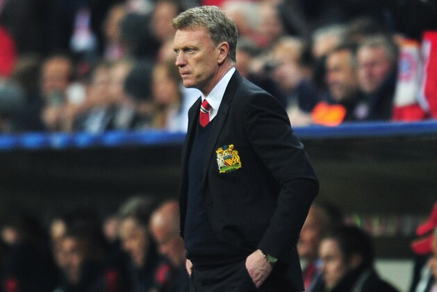 MUNICH, GERMANY - APRIL 09:  David Moyes, manager of Manchester United looks on during the UEFA Champions League Quarter Final second leg match between FC Bayern Muenchen and Manchester United at Allianz Arena on April 9, 2014 in Munich, Germany.  (Photo by Shaun Botterill/Getty Images)