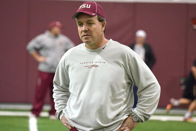 NEWPORT BEACH, CA - JANUARY 05:  Florida State Seminoles Head Coach Jimbo Fisher speaks to media during a Vizio BCS National Championship press conference at the Newport Beach Marriot Hotel and Spa on January 5, 2014 in Newport Beach, California.  (Photo by Harry How/Getty Images)