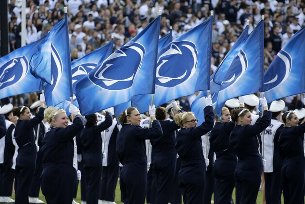 The Penn State Blue Band silks team performs at Beaver Stadium before an NCAA college football game between Penn State and Purdue in State College, Pa., Saturday, Nov. 16, 2013. Penn State won 45-21. (AP Photo/Gene J Puskar) The Penn State Blue Band silks team performs at Beaver Stadium before an NCAA college football game between Penn State and Purdue in State College, Pa., Saturday, Nov. 16, 2013. Penn State won 45-21. (AP Photo/Gene J Puskar)