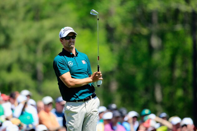 AUGUSTA, GA - APRIL 10:  Adam Scott of Australia watches his tee shot on the 12th hole during the first round of the 2014 Masters Tournament at Augusta National Golf Club on April 10, 2014 in Augusta, Georgia.  (Photo by Rob Carr/Getty Images)