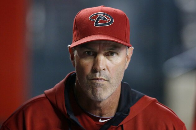 Arizona Diamondbacks' Kirk Gibson paces in the dugout during the fifth inning of a baseball game against the San Francisco Giants, Wednesday, April 2, 2014, in Phoenix. (AP Photo/Ross D. Franklin)