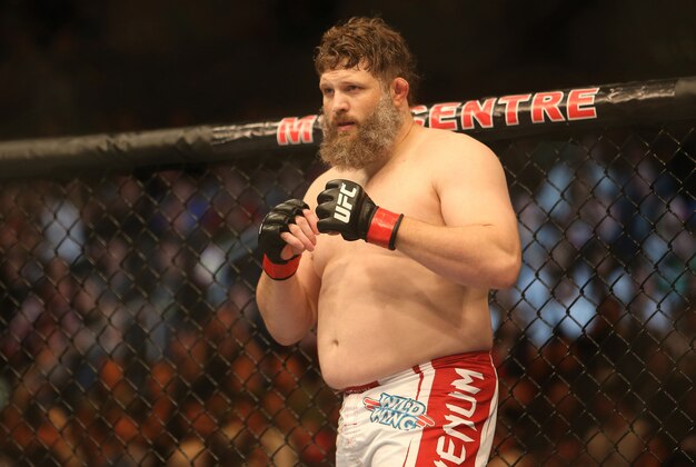Jun 15, 2013; Winnipeg, MB, Canada; Roy Nelson before fights Stipe Miocic (not pictured) during their Heavyweight bout at UFC 161 at MTS Centre. Mandatory Credit: Tom Szczerbowski-USA TODAY Sports