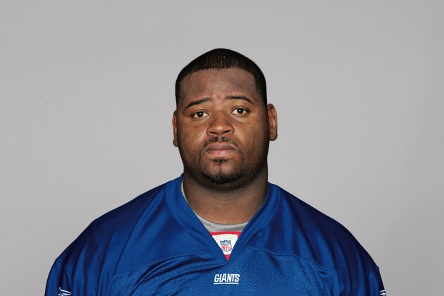 EAST RUTHERFORD, NJ - 2005:  Brandon Winey of the New York Giants poses for his 2005 NFL headshot at photo day in East Rutherford, New Jersey.  (Photo by Getty Images)