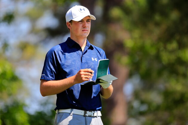 AUGUSTA, GA - APRIL 12:  Jordan Spieth of the United States waits to play his tee shot on the fourth hole during the third round of the 2014 Masters Tournament at Augusta National Golf Club on April 12, 2014 in Augusta, Georgia.  (Photo by Rob Carr/Getty Images)
