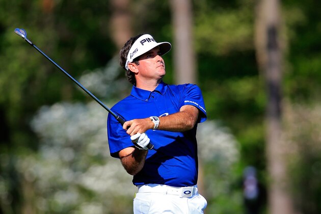 AUGUSTA, GA - APRIL 12:  Bubba Watson of the United States watches his tee shot on the 12th hole during the third round of the 2014 Masters Tournament at Augusta National Golf Club on April 12, 2014 in Augusta, Georgia.  (Photo by Rob Carr/Getty Images)