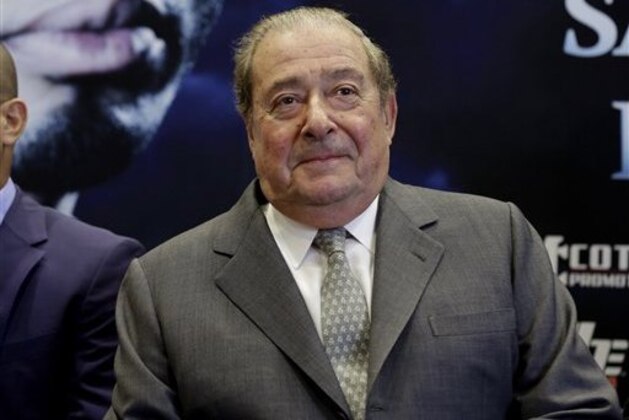 Top Rank founder and CEO Bob Arum attends a news conference in New York's Madison Square Garden, Tuesday, March 11, 2014. (AP Photo/Richard Drew)