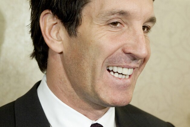 Brendan Shanahan, NHL vice president of hockey and business development, speaks to reporters during the NHL General Managers annual fall meeting in Toronto, Tuesday, Nov. 9, 2010. (AP Photo/The Canadian Press, Darren Calabrese)