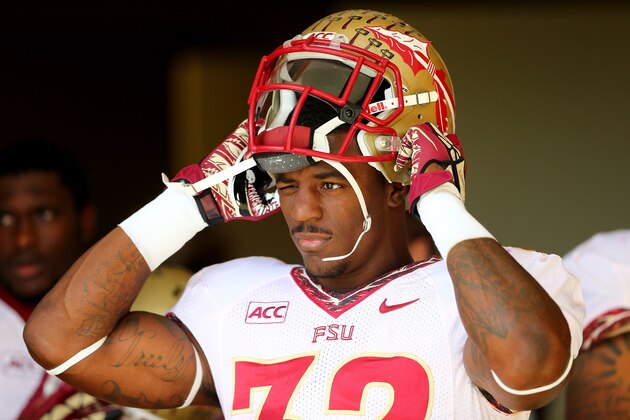 WINSTON SALEM, NC - NOVEMBER 09:  James Wilder Jr. #32 of the Florida State Seminoles during their game at BB&T Field on November 9, 2013 in Winston Salem, North Carolina.  (Photo by Streeter Lecka/Getty Images)
