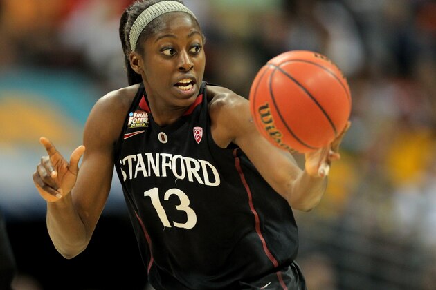 DENVER, CO - APRIL 01: Chiney Ogwumike #13 of the Stanford Cardinal pushes the ball up court against the Baylor Bears uring the National Semifinal game of the 2012 NCAA Division I Women's Basketball Championship at Pepsi Center on April 1, 2012 in Denver, Colorado. (Photo by Justin Edmonds/Getty Images) DENVER, CO - APRIL 01: Chiney Ogwumike #13 of the Stanford Cardinal pushes the ball up court against the Baylor Bears uring the National Semifinal game of the 2012 NCAA Division I Women's Basketball Championship at Pepsi Center on April 1, 2012 in Denver, Colorado. (Photo by Justin Edmonds/Getty Images)