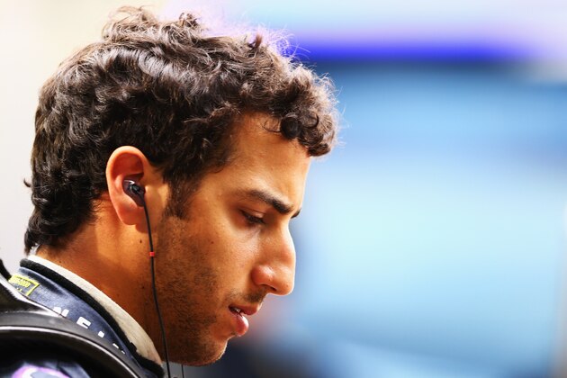 SAKHIR, BAHRAIN - APRIL 04:  Daniel Ricciardo of Australia and Infiniti Red Bull Racing prepares to drive during practice for the Bahrain Formula One Grand Prix at the Bahrain International Circuit on April 4, 2014 in Sakhir, Bahrain.  (Photo by Clive Mason/Getty Images)