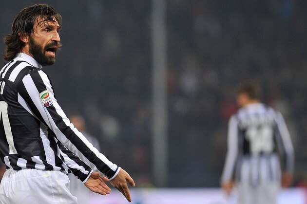 GENOA, ITALY - MARCH 16:  Andrea Pirlo of Juventus reacts during the Serie A match between Genoa CFC and Juventus at Stadio Luigi Ferraris on March 16, 2014 in Genoa, Italy.  (Photo by Valerio Pennicino/Getty Images)