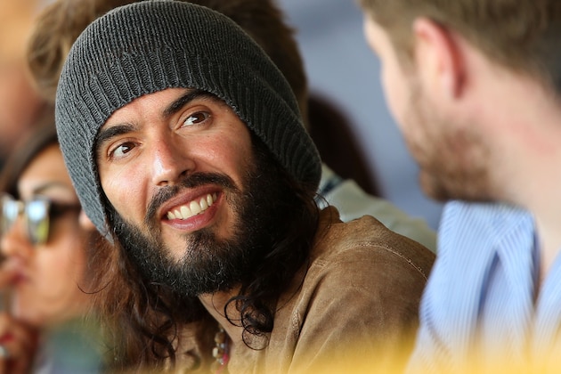 Russell Brand arrives at the 2013 Vanity Fair Oscars Viewing and After Party on Sunday, Feb. 24 2013 at the Sunset Plaza Hotel in West Hollywood, Calif. (Photo by Jordan Strauss/Invision/AP)