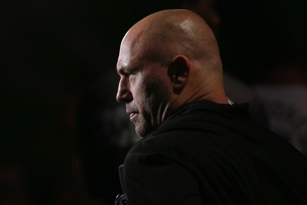 UFC announcer Joe Rogan is seen at the weigh in before a UFC on FOX 5 event in Seattle, Friday, Dec. 7, 2012. (AP Photo/Gregory Payan)
