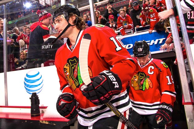 BOSTON, MA - JUNE 24: Brandon Saad #20 of the Chicago Blackhawks celebrates with the Stanley Cup after Game Six of the 2013 NHL Stanley Cup Final at TD Garden on June 24, 2013 in Boston, Massachusetts. The Chicago Blackhawks defeated the Boston Bruins 3-2 to win the Stanley Cup.  (Photo by Bruce Bennett/Getty Images)