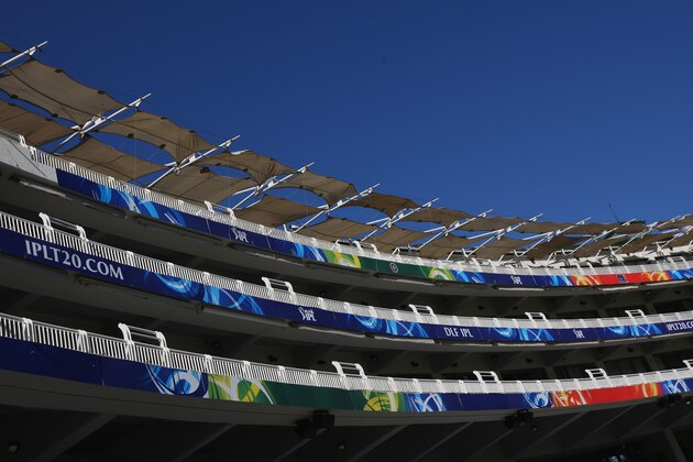 CAPE TOWN, SOUTH AFRICA - APRIL 15:  The staduim is all branded up prior to the start of the Indian Premier League at Newlands Cricket Ground on April 15, 2009 in Cape Town, South Africa.  (Photo by Tom Shaw/Getty Images)