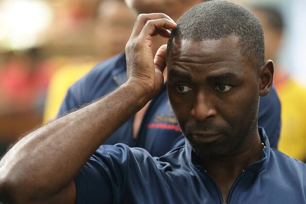 SINGAPORE - JUNE 20:  Former English football player, Andy Cole attends a media interview at a football clinic with students from designated charities and local Singapore schools during the Sands for Singapore event at the Skating Rink at The Shoppes Marina Bay Sands on June 20, 2013 in Singapore.  (Photo by Suhaimi Abdullah/Getty Images)