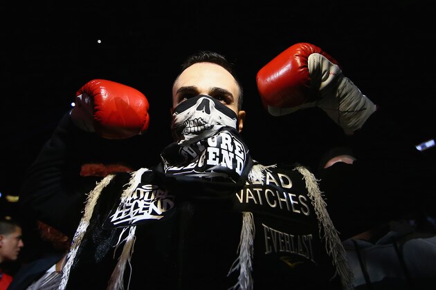 NEW YORK, NY - DECEMBER 07:  Paulie Malignaggi enters the ring against Zab Judah before their fight for the NABF welterweight title at the Barclays Center on December 7, 2013 in the Brooklyn Borough of New York City.  (Photo by Al Bello/Getty Images)