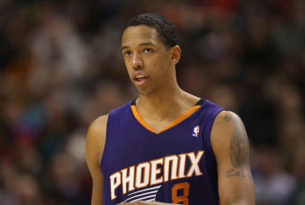 Mar 16, 2014; Toronto, Ontario, CAN; Phoenix Suns forward Channing Frye (8) during their game against the Toronto Raptors at Air Canada Centre. The Suns beat the Raptors 121-113. Mandatory Credit: Tom Szczerbowski-USA TODAY Sports