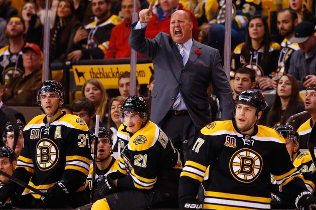 BOSTON, MA - NOVEMBER 05: Head coach Claude Julien of the Boston Bruins yells at the referrees following a call in the third period against the Dallas Stars at TD Garden on November 5, 2013 in Boston, Massachusetts. (Photo by Jared Wickerham/Getty Images) BOSTON, MA - NOVEMBER 05: Head coach Claude Julien of the Boston Bruins yells at the referrees following a call in the third period against the Dallas Stars at TD Garden on November 5, 2013 in Boston, Massachusetts. (Photo by Jared Wickerham/Getty Images)