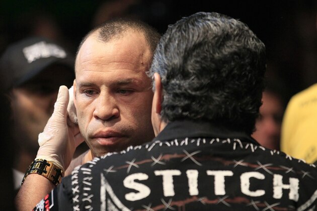 Wanderlei Silva before fighting Cung Le during a UFC 139 Mixed Martial Arts middleweight bout in San Jose, Calif., Saturday, Nov. 19, 2011. (AP Photo/Jeff Chiu)