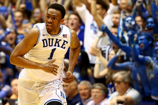 DURHAM, NC - MARCH 08: Jabari Parker #1 of the Duke Blue Devils during their game at Cameron Indoor Stadium on March 8, 2014 in Durham, North Carolina. (Photo by Streeter Lecka/Getty Images) DURHAM, NC - MARCH 08: Jabari Parker #1 of the Duke Blue Devils during their game at Cameron Indoor Stadium on March 8, 2014 in Durham, North Carolina. (Photo by Streeter Lecka/Getty Images)