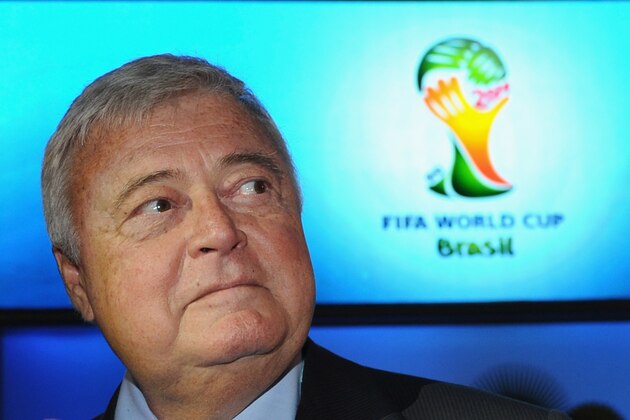RIO DE JANEIRO, BRAZIL - JULY 30: President of the Brazilian Football Federation Ricardo Teixeira looks on before the Preliminary Draw of the 2014 FIFA World Cup on July 30, 2011 in Rio de Janeiro, Brazil. (Photo by Michael Regan/Getty Images) RIO DE JANEIRO, BRAZIL - JULY 30: President of the Brazilian Football Federation Ricardo Teixeira looks on before the Preliminary Draw of the 2014 FIFA World Cup on July 30, 2011 in Rio de Janeiro, Brazil. (Photo by Michael Regan/Getty Images)