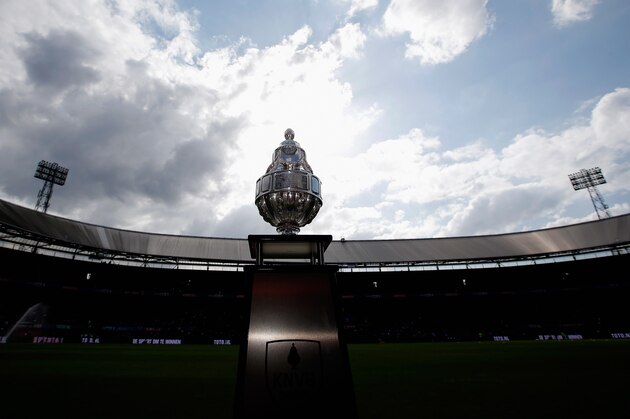 ROTTERDAM, NETHERLANDS - MAY 09:  The trophy is pictured prior to the Dutch Cup final between PSV Eindhoven and AZ Alkmaar at De Kuip on May 9, 2013 in Rotterdam, Netherlands.  (Photo by Dean Mouhtaropoulos/Getty Images)