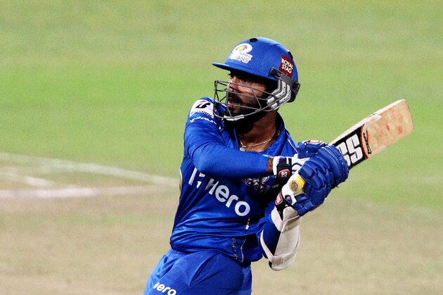DURBAN, SOUTH AFRICA - OCTOBER 22:  Dinesh Karthik of Mumbai bats during the Champions League twenty20 match between Sydney Sixers and Mumbai Indians at Sahara Stadium Kingsmead on October 22, 2012 in Durban, South Africa. (Photo by Anesh Debiky / Gallo Images/Getty Images)