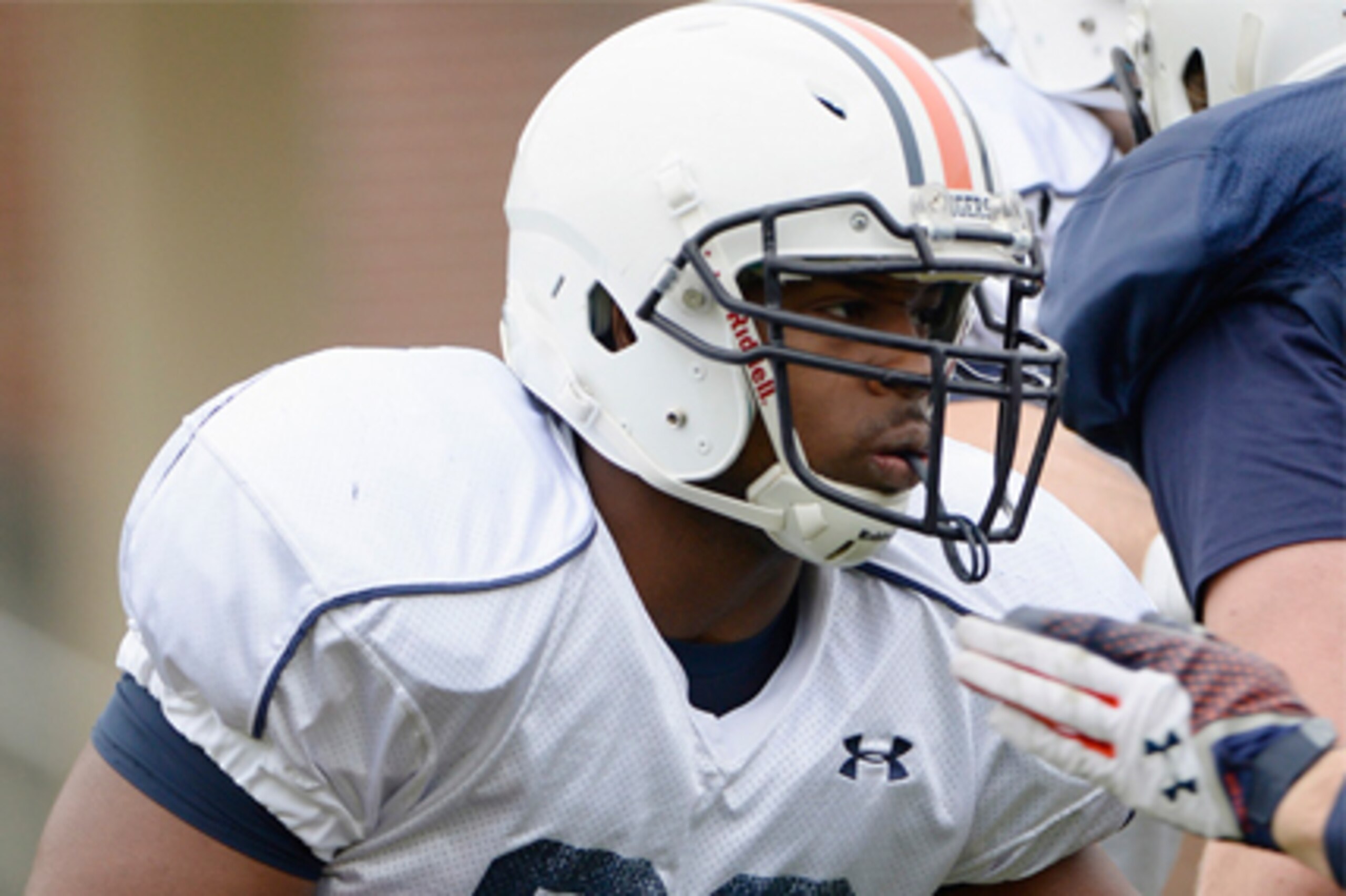 Auburn wide receiver Trovon Reed (1) is brought down by Auburn defensive back Brandon King (29) in the first half of the annual A Day spring intrasquad NCAA college football game on Saturday, April 19, 2014, in Auburn, Ala. (AP Photo/John Bazemore)