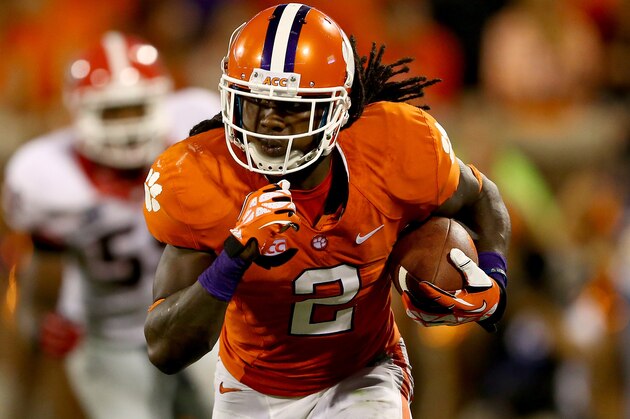 CLEMSON, SC - AUGUST 31:  Sammy Watkins #2 of the Clemson Tigers during their game at Memorial Stadium on August 31, 2013 in Clemson, South Carolina.  (Photo by Streeter Lecka/Getty Images)