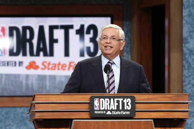 NBA Commissioner David Stern presides over the first round of the NBA basketball draft, Thursday, June 27, 2013, in New York. (AP Photo/Jason DeCrow)