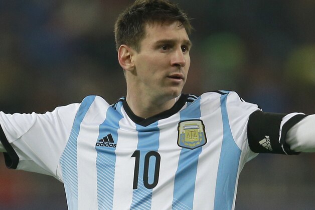 Argentina's Lionel Messi reacts during an international friendly soccer game against Romania on the National Arena stadium in Bucharest, Romania, Wednesday, March 5, 2014.. (AP Photo/Vadim Ghirda) Argentina's Lionel Messi reacts during an international friendly soccer game against Romania on the National Arena stadium in Bucharest, Romania, Wednesday, March 5, 2014.. (AP Photo/Vadim Ghirda)
