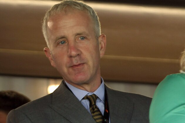 VIENNA, AUSTRIA - AUGUST 19:  Aston Villa Chairman Randy Lerner looks on during the UEFA Europa League, Play off, first leg Qualifying match between Rapid Vienna and Aston Villa at the Gerhard Hanappi Stadium on August 19, 2010 in Vienna, Austria.  (Photo by Ian Walton/Getty Images)