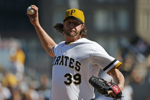 Pittsburgh Pirates relief pitcher Jason Grilli (39) delivers during the ninth inning of a baseball game against the Milwaukee Brewers in Pittsburgh Sunday, April 20, 2014. The Brewers won in 14 innings 3-2. (AP Photo/Gene J. Puskar)