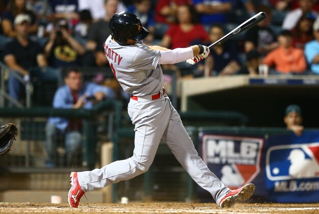 Nov 2, 2013; Surprise, AZ, USA; St. Louis Cardinals outfielder Stephen Piscotty against the West during the Fall Stars Game at Surprise Stadium. Mandatory Credit: Mark J. Rebilas-USA TODAY Sports