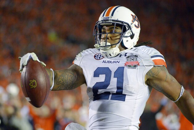 Auburn's Tre Mason heads into the end zone for a touchdown run during the second half of the NCAA BCS National Championship college football game against Florida State Monday, Jan. 6, 2014, in Pasadena, Calif. (AP Photo/Mark J. Terrill) Auburn's Tre Mason heads into the end zone for a touchdown run during the second half of the NCAA BCS National Championship college football game against Florida State Monday, Jan. 6, 2014, in Pasadena, Calif. (AP Photo/Mark J. Terrill)
