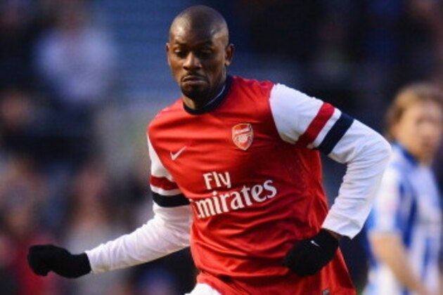 BRIGHTON, ENGLAND - JANUARY 26:  Abou Diaby of Arsenal in action during the FA Cup with Budweiser Fourth Round match between Brighton