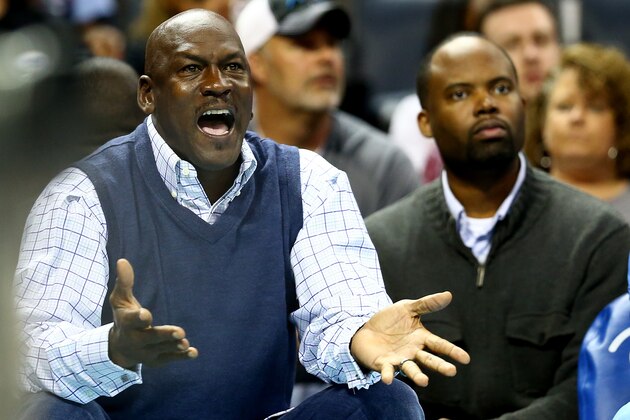 Charlotte Bobcats owner Michael Jordan looks at the scoreboard during the first half of an NBA basketball game against the Washington Wizards in Charlotte, N.C., Tuesday, Jan. 7, 2014. (AP Photo/Chuck Burton) Charlotte Bobcats owner Michael Jordan looks at the scoreboard during the first half of an NBA basketball game against the Washington Wizards in Charlotte, N.C., Tuesday, Jan. 7, 2014. (AP Photo/Chuck Burton)