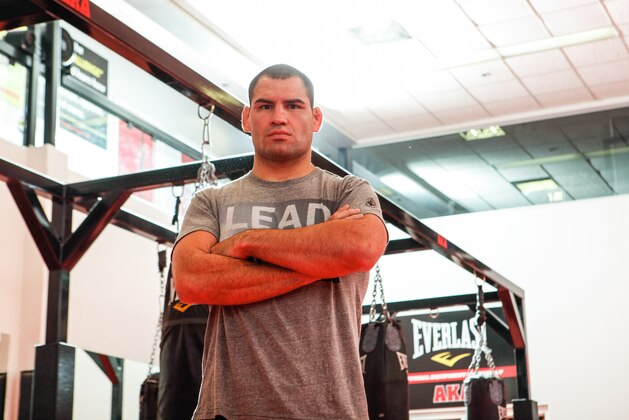 SAN JOSE, CA - OCTOBER 10, 2013:  UFC fighter Cain Velasquez poses for a portrait during his media day workout at American Kickboxing Academy to promote his October 19, title fight with Junior dos Santos on October 10, 2013 in San Jose, California.  (Photo by Alexis Cuarezma/Getty Images)