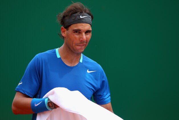 MONTE-CARLO, MONACO - APRIL 18:  Rafael Nadal of Spain looks on in his match against David Ferrer of Spain during day six of the ATP Monte Carlo Rolex Masters Tennis at Monte-Carlo Sporting Club on April 18, 2014 in Monte-Carlo, Monaco.  (Photo by Julian Finney/Getty Images)