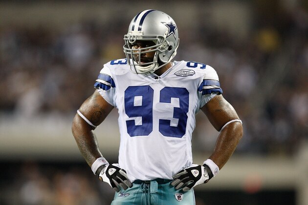 ARLINGTON, TX - SEPTEMBER 20:  Linebacker Anthony Spencer #93 of the Dallas Cowboys at Cowboys Stadium on September 20, 2009 in Arlington, Texas.  (Photo by Ronald Martinez/Getty Images)