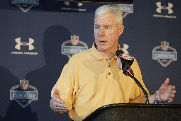 Green Bay Packers' Ted Thompson responds to a question during a press conference at the NFL Scouting Combine in Indianapolis, Friday, Feb. 26, 2010. (AP Photo/Darron Cummings) Green Bay Packers' Ted Thompson responds to a question during a press conference at the NFL Scouting Combine in Indianapolis, Friday, Feb. 26, 2010. (AP Photo/Darron Cummings)